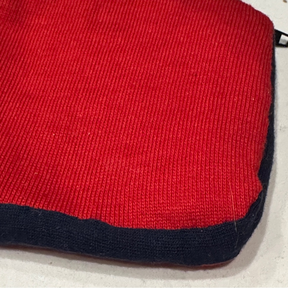 RALPH Polo Bear Red Knit Zip Coin Pouch Vintage Promo 90s Y2K - Picture 6 of 7